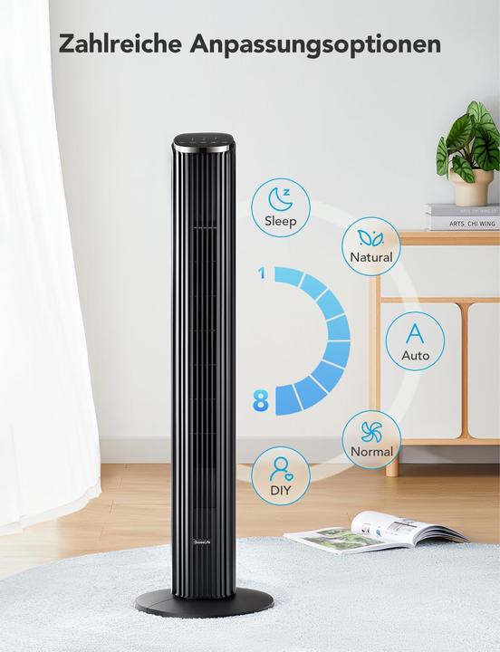 Produktbild GoveeLife Intelligenter Turmventilator mit App-Steuerung (27 dB)