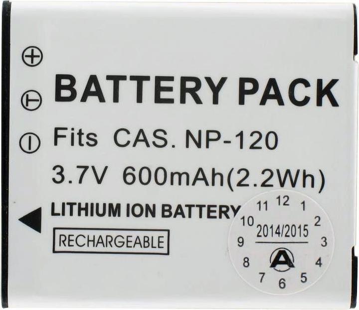 Actual product image AccuCell Akku für Casio NP-120, EXILIM EX-S200