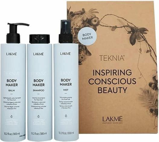 Lakmé Lakme Tkn Retail Pack Body Maker: Shampoo 300ml + Balsam 300ml + Nebel 300ml (300 ml, Flüssiges Shampoo)