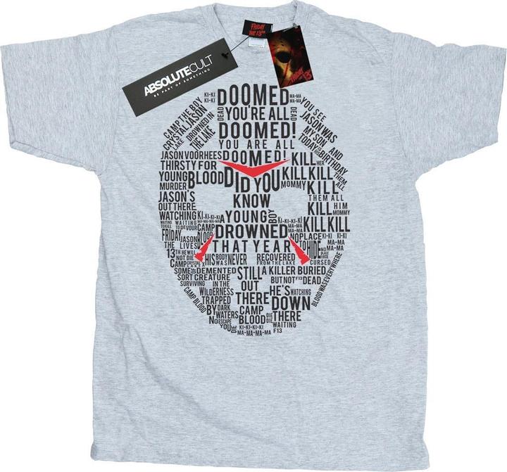 Image du produit Absolute Cult - T-shirt JASON TEXT MASK - Homme (3XL)