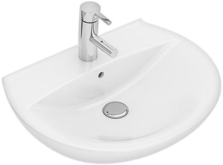 Produktbild Geberit IFØ Ifö Spira-Waschtisch 57x43,5 cm mit gebogener Vorderkante, Überlauf und Hahnloch - für Bolzenmon