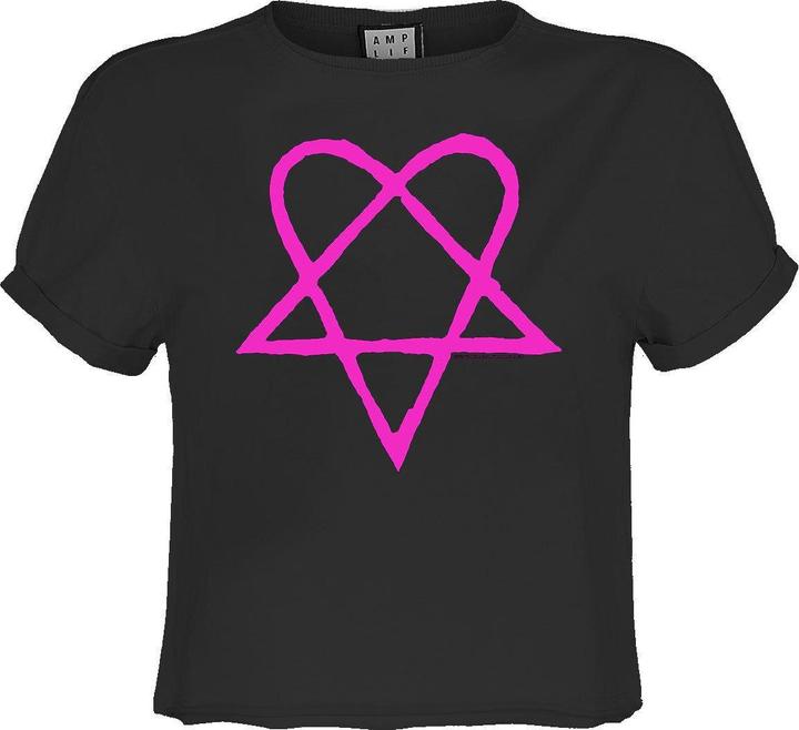 Actual product image Amplified Womens/Ladies Heartagram HIM Crop Top (S)