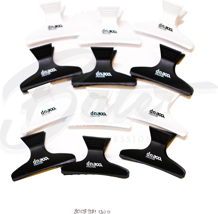 Actual product image DNA Footwear Haarklammern (Schwarz-Weiss) L 82mm Art:13005 (12 pcs.)