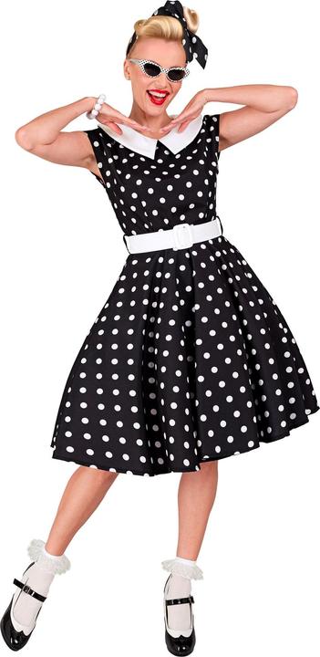 Produktbild Widmann 50er JAHRE ROCK'N'ROLL MODE SCHWARZ (Kleid mit Petticoat, Gürtel, Haarband), M (M)