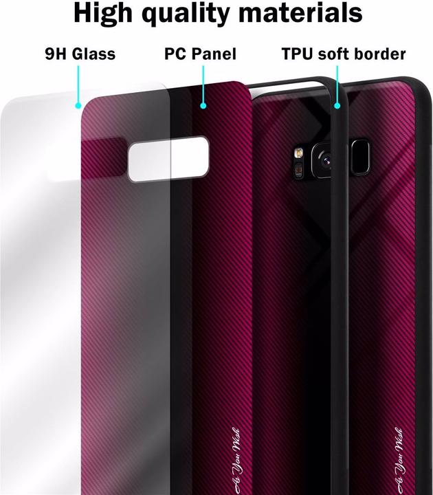 Produktbild Cadorabo TPU Gestreiftes Glas Cover (Samsung Galaxy S8+)