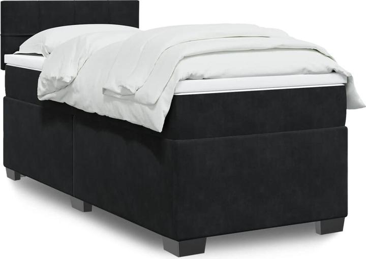 Produktbild VidaXL Bo x springbett mit Matratze 90 x 190 cm Samt (90 x 190 cm, 90 x 190 cm)