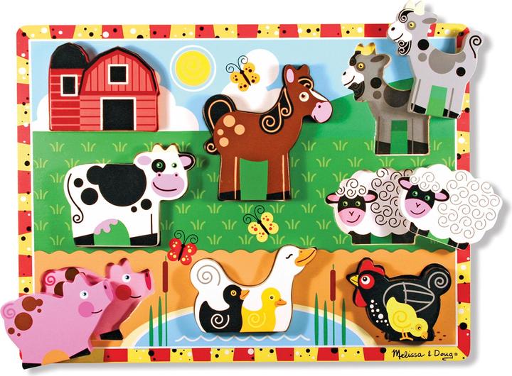Actual product image Melissa & Doug Encastrement Ferme (fr-de-en-es) (7 pieces)
