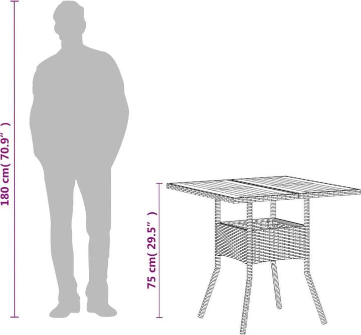 Immagine prodotto VidaXL Tavolo da giardino (80 cm)