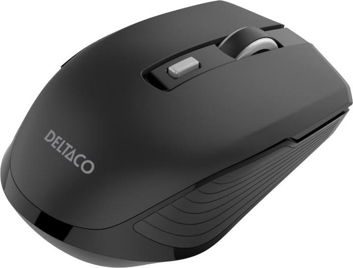 Actual product image Deltaco Silent Wireless USB-C Travel Mouse with USB-C Rece - Mus - 6 scarce - Sort (Wireless)