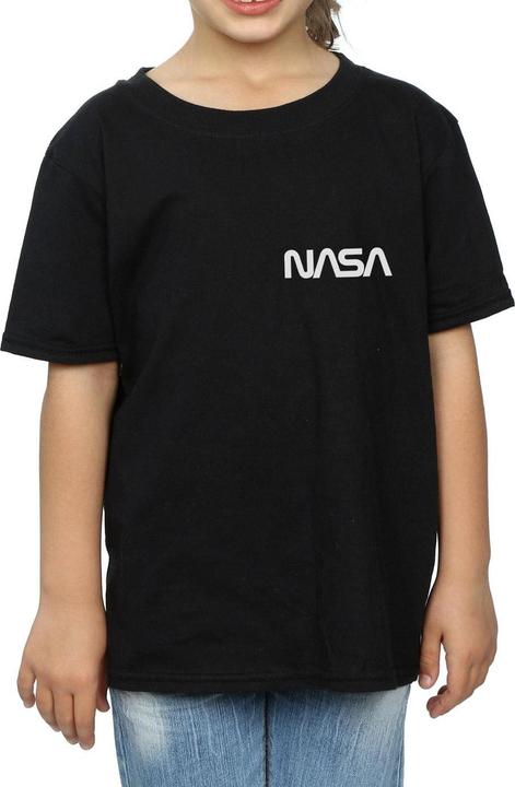 Immagine prodotto Nasa Modern Logo Chest Maglietta Ragazze (152, 158)