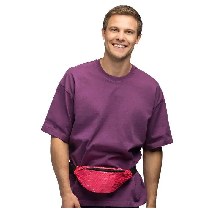 Image du produit Boland Bauchtasche Gürteltasche in Neon Pink mit Pailletten