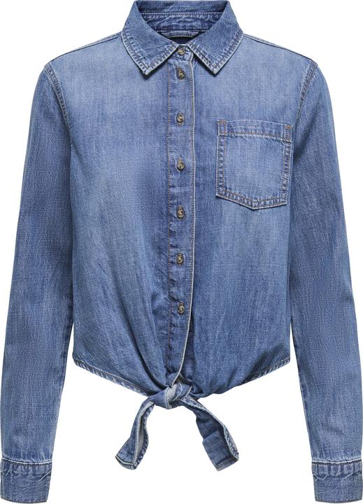 Only Onlsevigny Lecey Ls Knot Dnm Shirt Akm