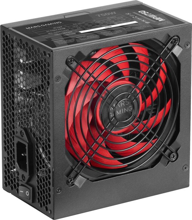 Actual product image Mars Gaming Alimentation ATX MPIII - 750W (Noir/Rouge) (750 W)