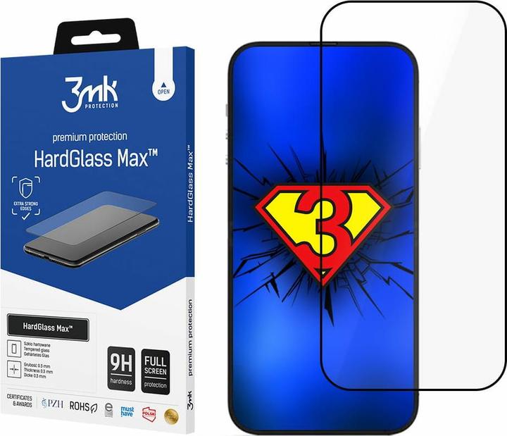 Produktbild 3MK LCD Schutzglas Hard Glass Max Apple iPhone 14 Pro Max schwarz (1 Stück, Apple iPhone 14 Pro Max)