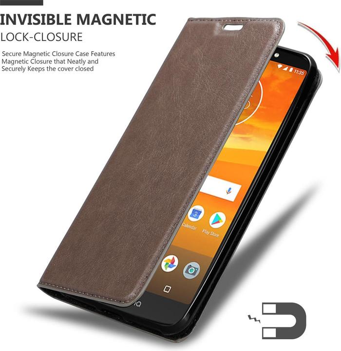Produktbild Cadorabo Book Invisible Magnet Cover (Motorola Moto E5 Plus)
