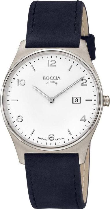 Boccia 3655-01 Herrenuhr Titanium 38mm 5ATM (Analoguhr, 38 mm)
