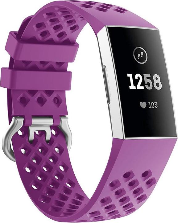 Cover-Discount Fitbit Charge - Silikon Sportarmband gelöchert violett (Silikon)