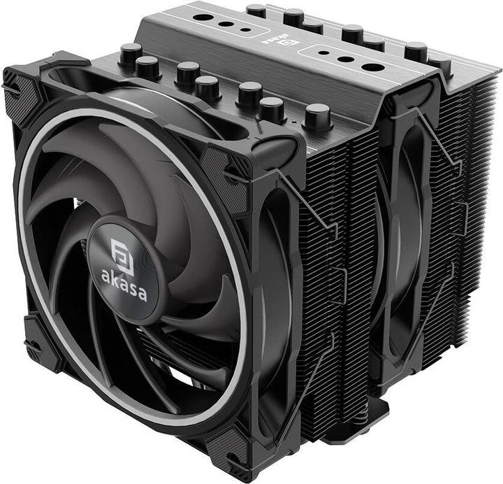 Image du produit Akasa Soho H7 Dual Tower CPU Cooler, ARGB - 120 mm, noir (15.80 mm)
