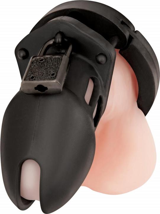 Actual product image Blue Line C&B GEAR Silicone Chastity Cage - Black