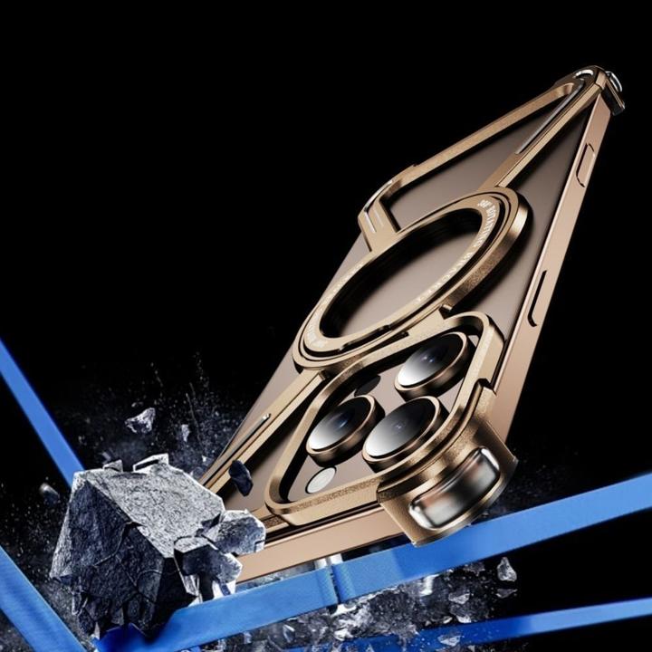 Actual product image Etuui Back panel cover OEM Case TITANIUM Escort for IPHONE 15 desert gold