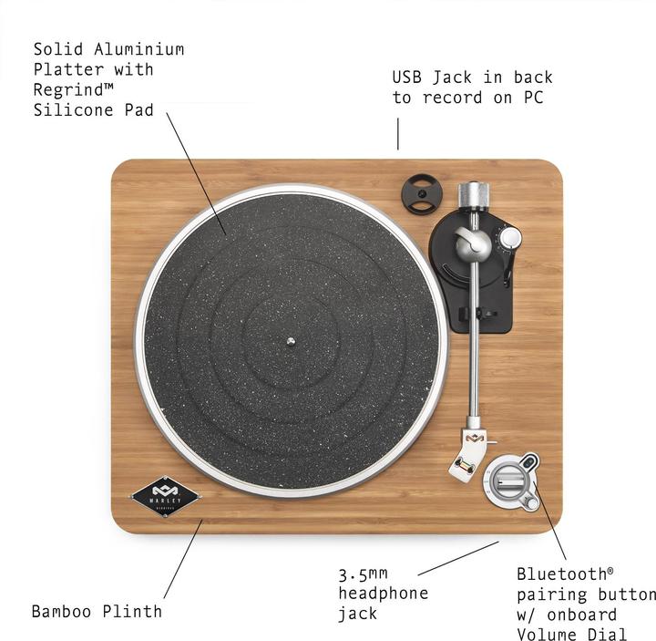 Image du produit House of Marley Stir It Up Wireless Turntable + Get Together 2 (Manuel)
