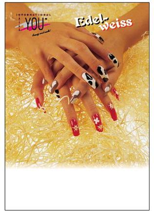 Actual product image You Nails Display Edelweiss (carton) (Nail decoration, White, Black)