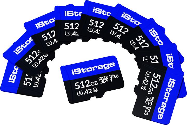 Actual product image iStorage microSD Card (10-Pack) (512 GB, microSDXC, U3, UHS-III)