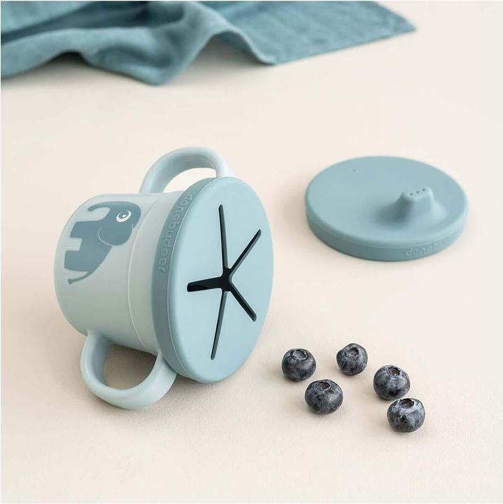 Actual product image Done by Deer Snack & drinking cup set Elphee blue