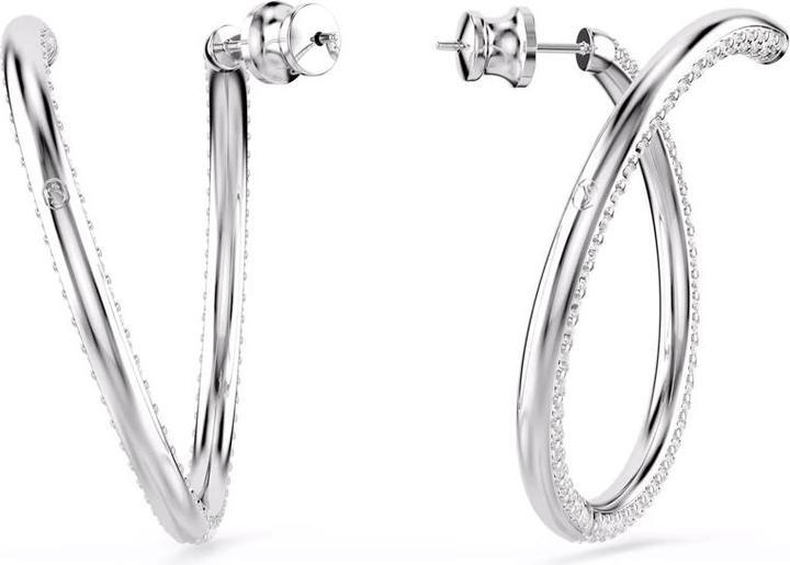 Produktbild Swarovski Dextera Kreolen Rundschliff Weiss (Swarovski Metall)