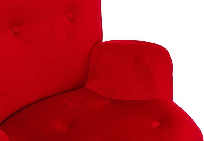 Actual product image CLP Sanka Velvet Rocking Chair, red