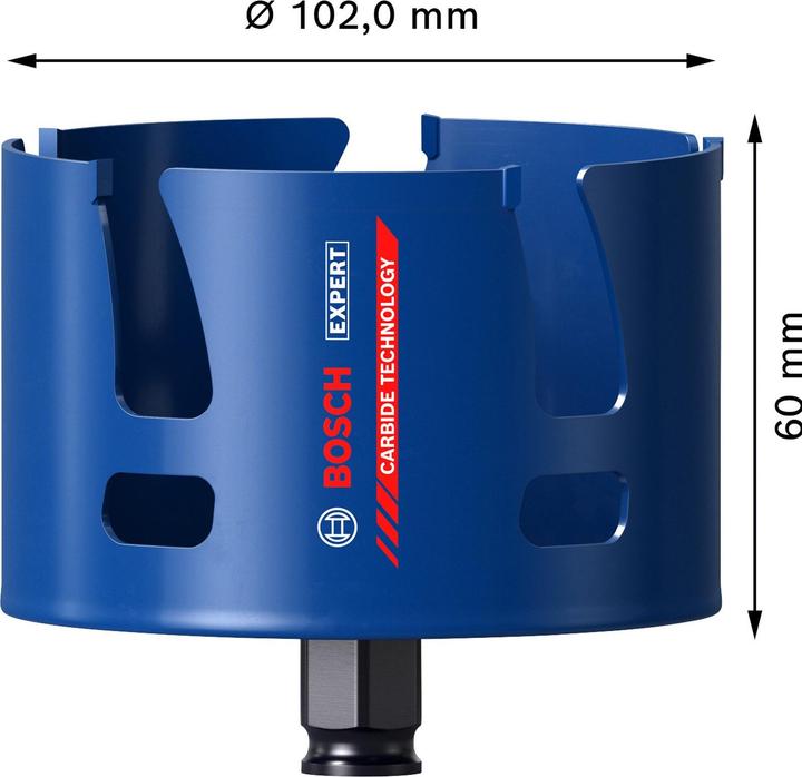 Actual product image Bosch Professional Zubehör Expert Construction Material Hole Saw, 102 x 60 mm (4 inch)