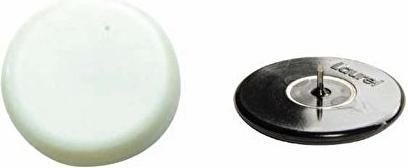 Actual product image Laurel ® Thumbtack 30mm encapsulated metal plastic coated white 4 pcs./pack. (1 Piece, 30 mm)