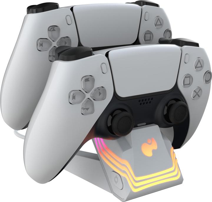 Image du produit PDP Station de recharge 2 contrôleurs Afterglow Wave blanc PS5 (PS5)