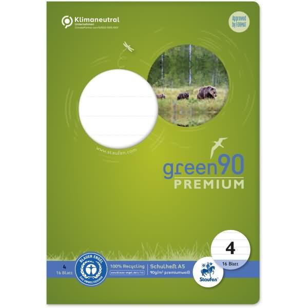 Staufen Taccuino LIN4 A5 16 fogli foderati da 10 mm (A5, Righe, Copertina rigida)
