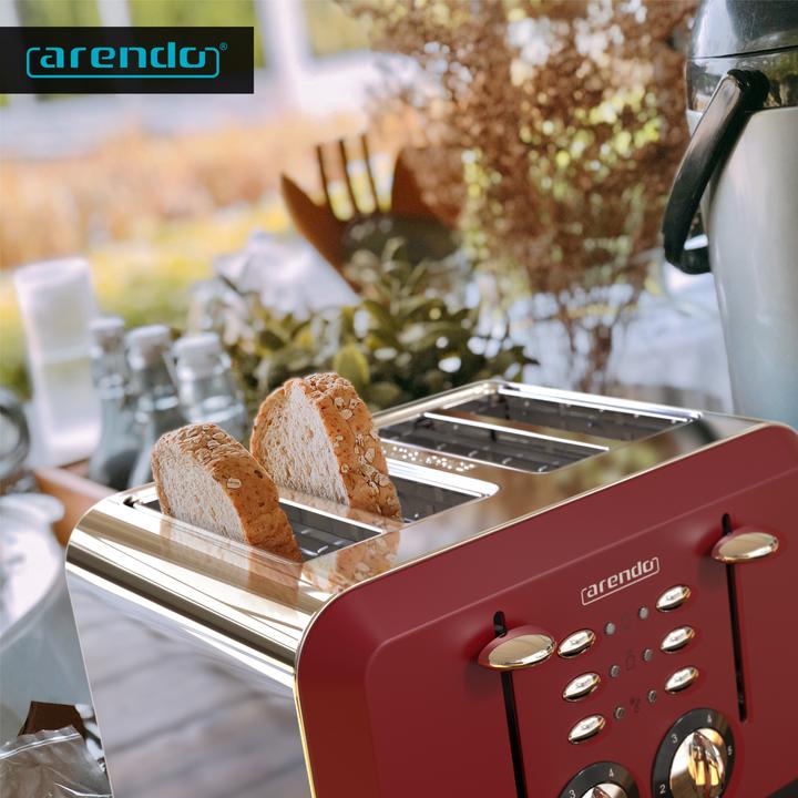 Immagine prodotto Arendo Tostapane in acciaio inox 4 fette, automatico, acciaio inox, involucro termoisolante a doppia