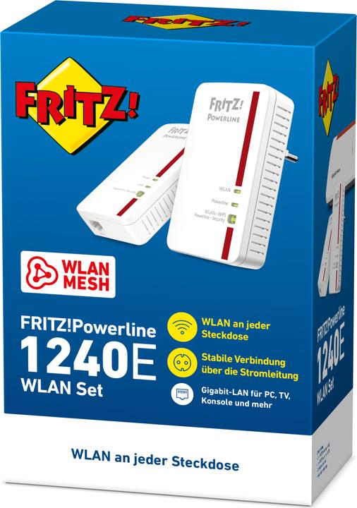 Actual product image AVM FRITZ!Powerline 1240E WLAN Set (1200 Mbit/s)