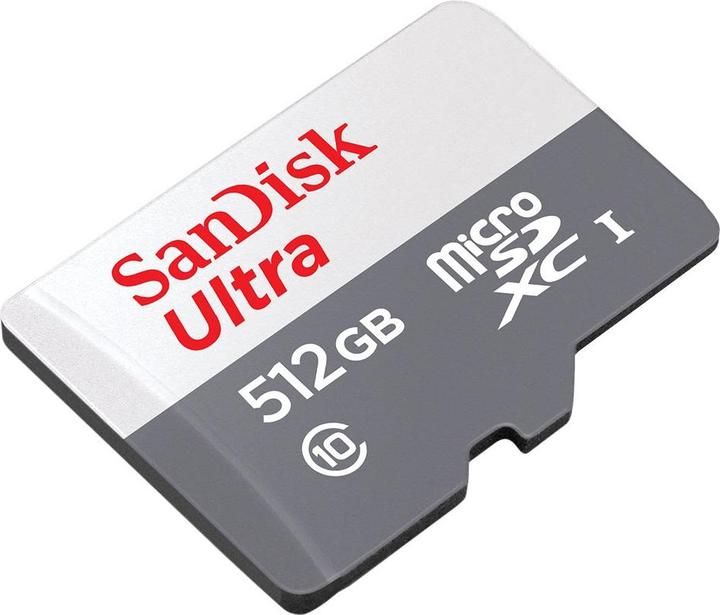 Image du produit SanDisk Ultra Lite microSDXC Ad. 512GB 100MB/s (512 Go, microSDXC, U1, UHS-I)