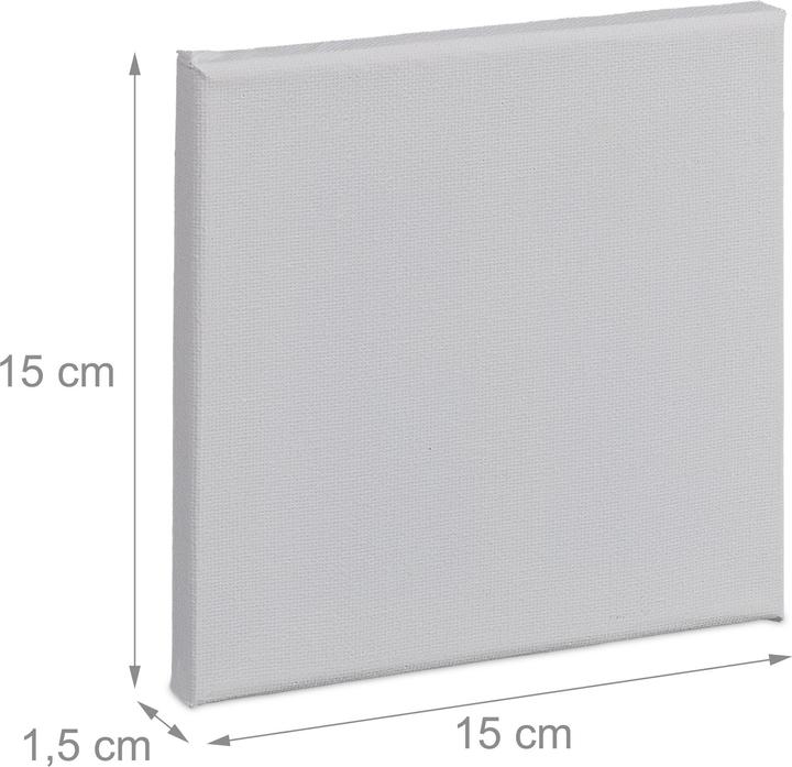 Produktbild Relaxdays Leinwand-Set (15 x 15 cm)