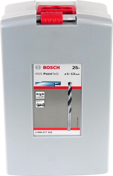 Image du produit Bosch Professional Zubehör Jeu de forets hélicoïdaux HSS PointTeQ, 25 pièces, ProBox, 1-13 mm (12,5 mm, 13 mm, 9,5 mm, 10 mm, 10,5 mm, 11 mm, 11,5 mm, 12 mm, 6,5 mm, 7 mm, 7,5 mm, 8 mm, 8,5 mm, 9 mm, 3,5 mm, 4 mm, 4,5 mm, 5 mm, 5,5 mm, 6 mm, 1 mm, 1,5 mm, 2 mm, 2,5 mm, 3 mm)