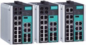 Actual product image Moxa EDS-518E Series EDS-518E-SS-SC-4GTXSFP - Switch