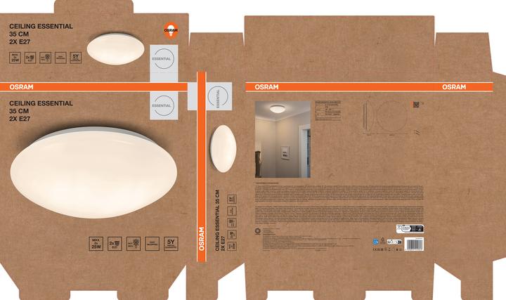 Immagine prodotto Osram ESSENTIALS CEILING RETROFIT LUMINAIRE 350mm 2xE27 (E27)