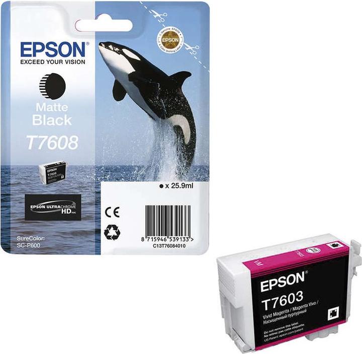 Image du produit Epson T7608, Ultra Chrome HD (MBK)