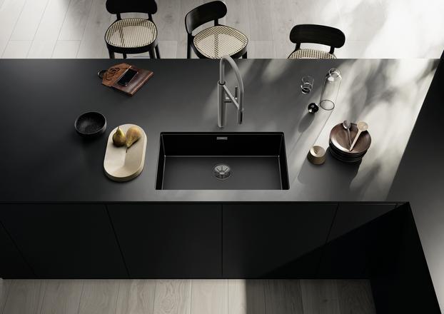 Immagine prodotto Blanco CLARON 700-U Dark Steel Edition | acciaio inox | tipo di installazione: sottopiano | senza (Lavello sottopiano, 74 cm, 44 cm)