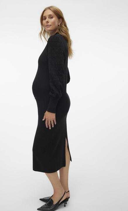 Immagine prodotto Vero Moda Maternity Vestibilità aderente Scollo alto con maniche a palloncino Abito midi Abito in maglia (XS)