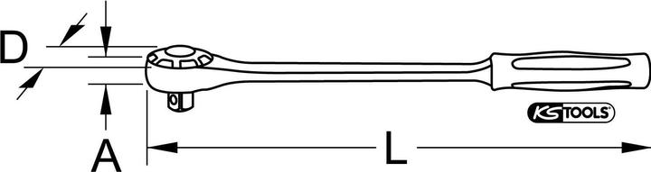 Actual product image KS Tools 3/4" reversible ratchet (3/4")