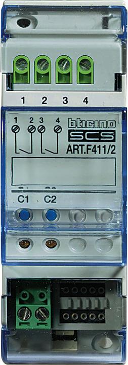 Produktbild Bticino SCS Reg Aktor 2 Schliesser F411U2 10A F411U2 (Schaltaktor)