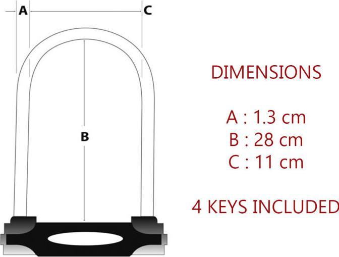 Produktbild Master Lock 8195 Bügelschloss 13 mm x 280 mm x 110 mm