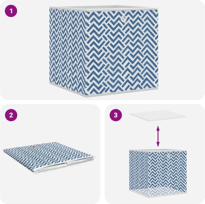 Bleu avec motif en zigzag