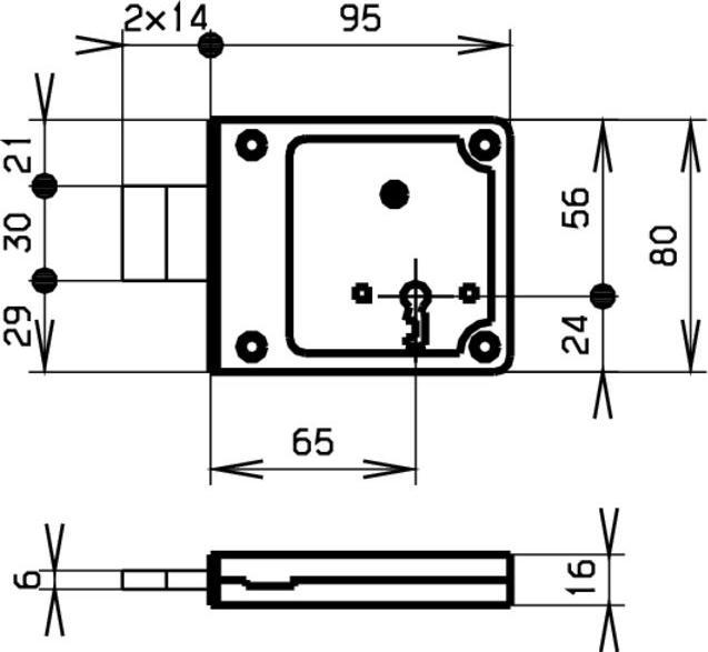 Actual product image Schänis Cellar door bolt locks mounted 2305