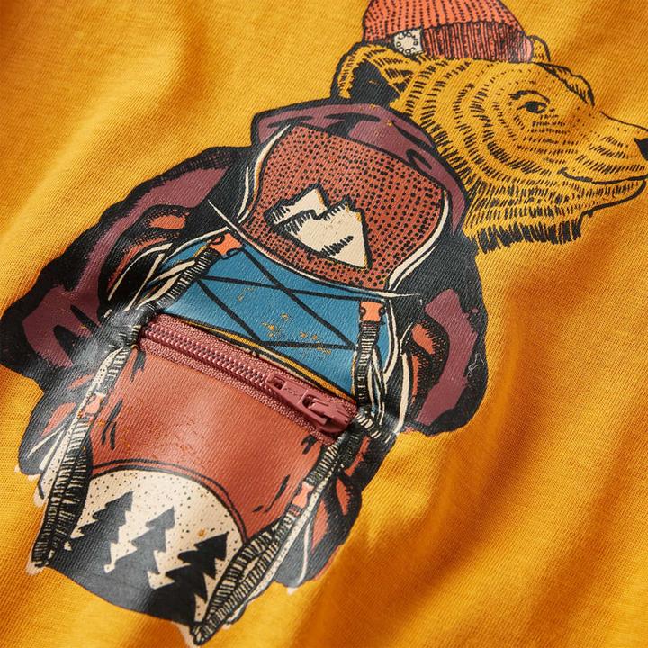 Actual product image VidaXL Children's long-sleeved shirt ochre 128,Material: 100 (128)
